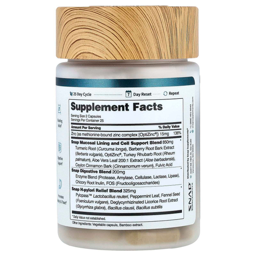 Snap Supplements, здоровье кишечника, 50 капсул