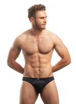 Мужские трусы-слипы с контрастной окантовкой (Размер: S) (Цвет: темно-синий)