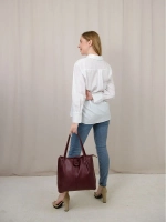 Сумка большая через плечо шоппер мешок