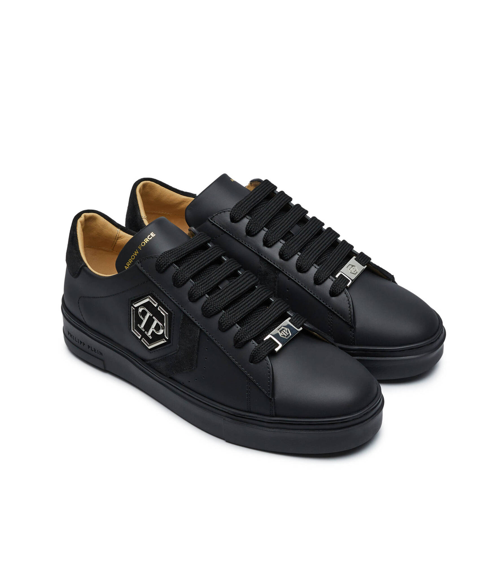 Кожаные кроссовки arrow force Philipp Plein - черный(MSC3998 PLE005N)
