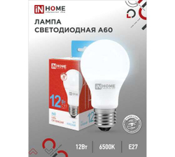 Лампа LED-A60-12W-E27 6500K 220В