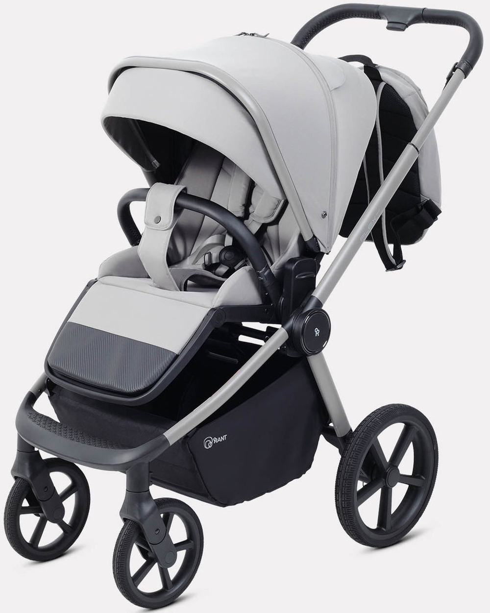Детская коляска Rant Flex Therm Soft 4 в 1 с автокреслом Miro Black и база Stone Grey