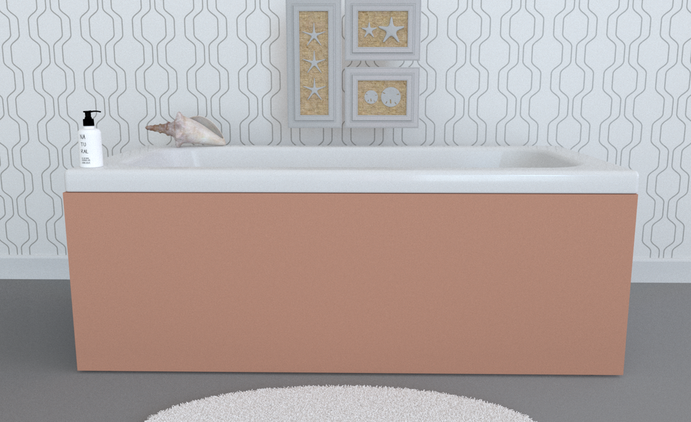 Экран под ванну откидной TR-7-212 пыльная роза матовый soft touch