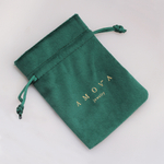 Серебряные серьги с темно зеленым изумрудным кварцем и фианитами