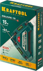 KRAFTOOL Square-15, лазерный угольник для кафеля (34705)