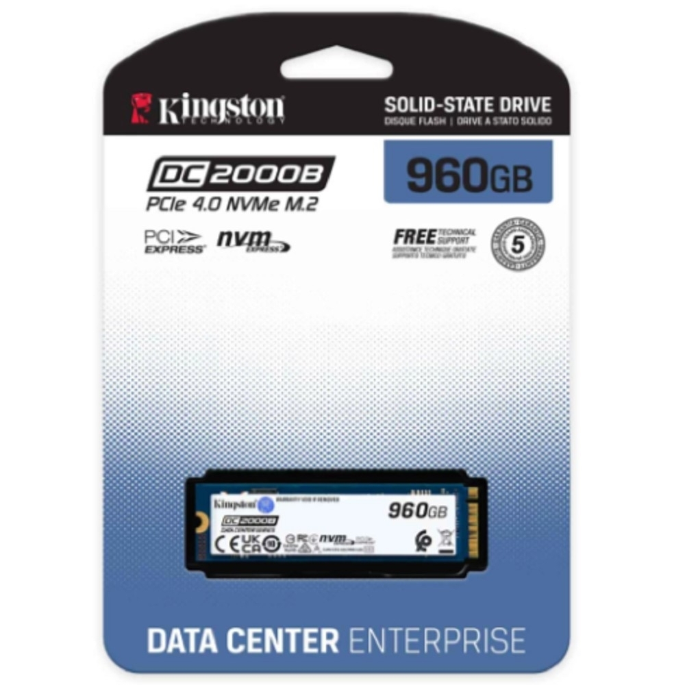 SSD диск Накопитель SSD Kingston PCIe 4.0 x4 960GB SEDC2000BM8/960G DC2000B M.2 2280 0.4 DWPD