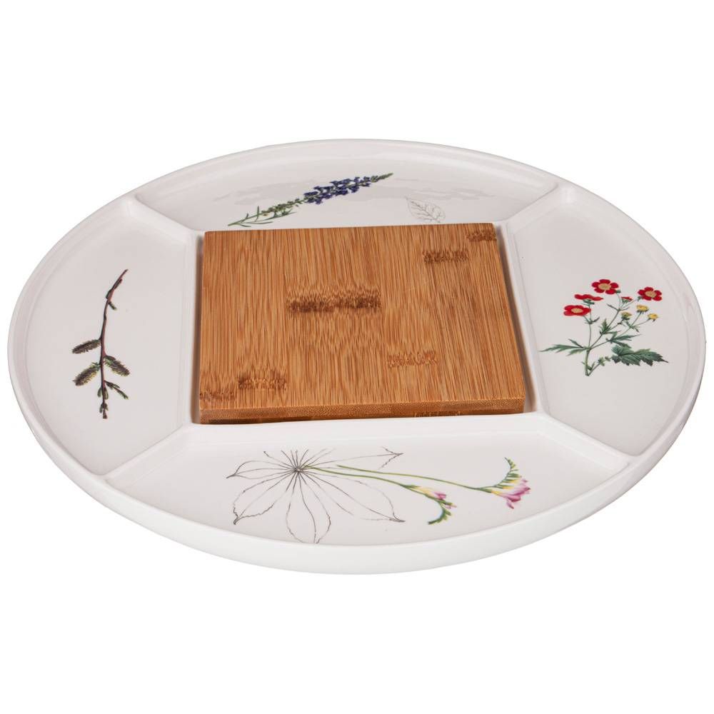 МЕНАЖНИЦА 5 СЕКЦИЙ BRONCO "MEADOW" 32,5*32,5*2СМ С ДЕРЕВ. ДОСКОЙ 15*15*1СМ (КОР=8ШТ.)