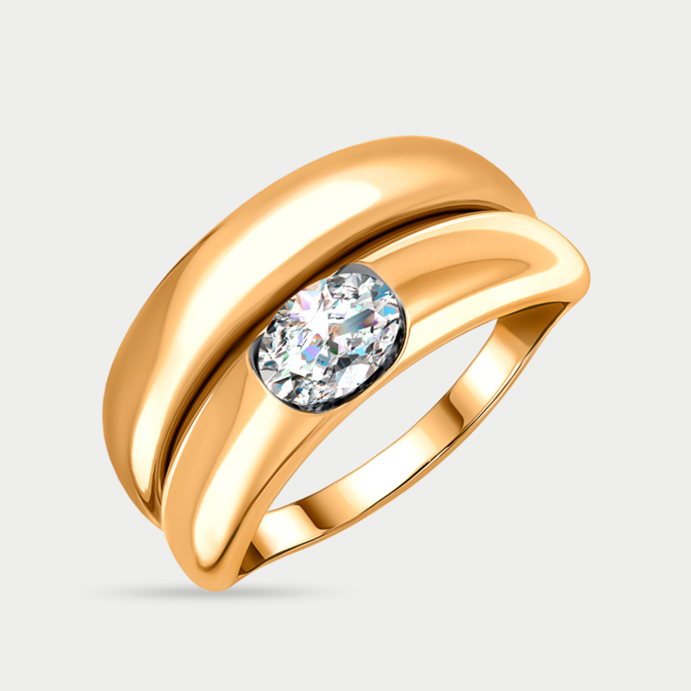 Кольцо для женщин из розового золота 585 пробы с фианитами (арт. 08-116846)