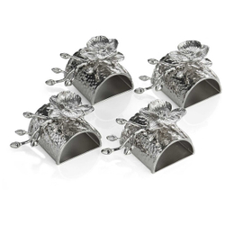 Набор колец для салфеток 4шт Michael Aram Белая орхидея