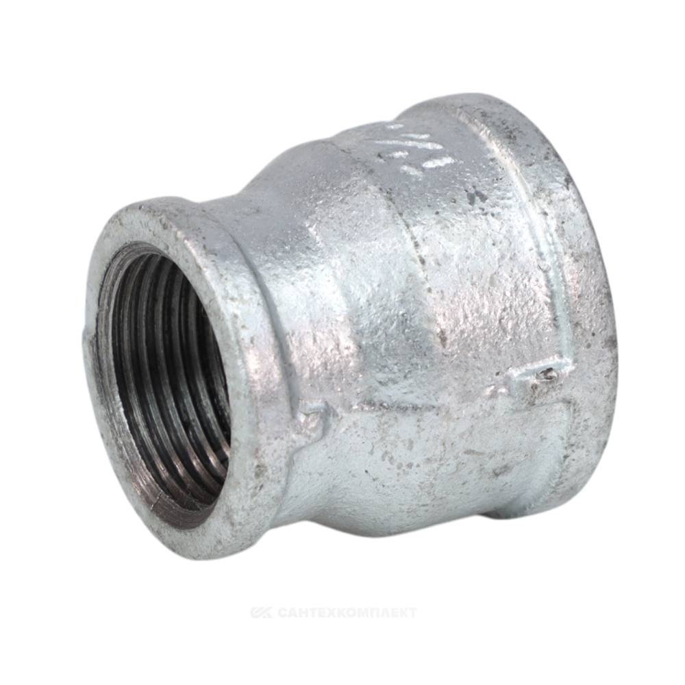 Муфта переходная чугун оц Ду 40х25 (1 1/2"х1") ВР Fittex PLUS