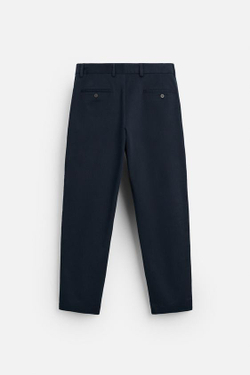 ZARA БРЮКИ ЧИНОС SLIM FIT, МОРСКОЙ СИНИЙ