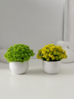 Искусственный цветок в горшке «Пушистые колючки», 9×13 см, МИКС