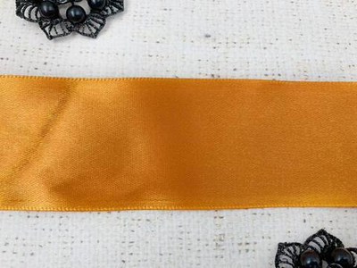 Лента атласная, ш. 5 см, тёмно-оранжевый