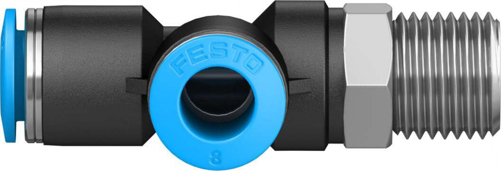 Тройник цанговый с резьбой переходной Festo QSTL-1/4-8-50 (комплект 50 шт)