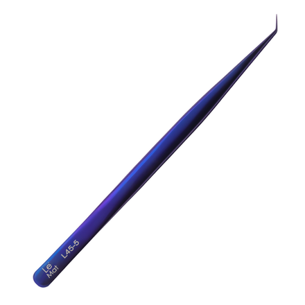 Пинцет профессиональный Le Maitre "Expert" BLUE-PURPLE L45-5 LONG (14 см)