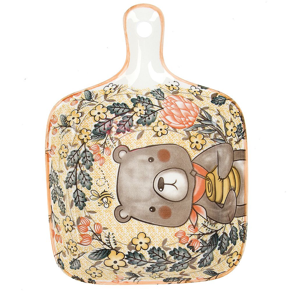 Блюдо " . Bear" 22*16*3,5см. (min 12) (без индивидуальной упаковки)