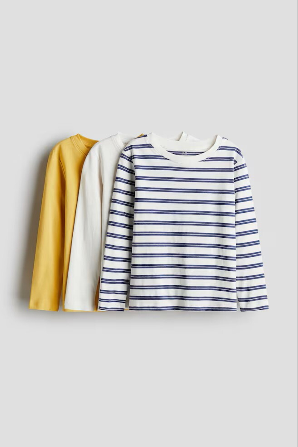 H&M Набор из трех хлопковых футболок, желтый