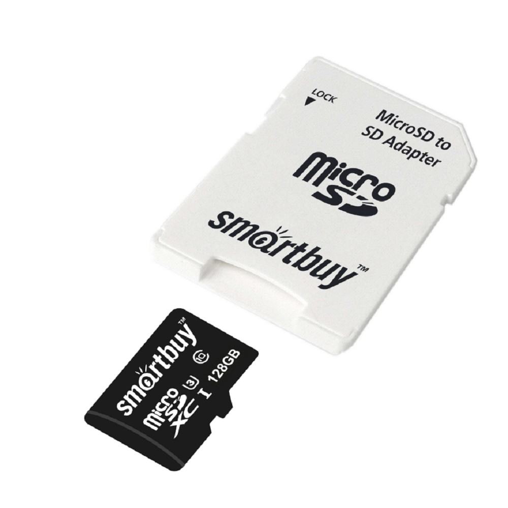 Карта памяти Micro SecureDigital 128GB Smartbuy Cl10 U3 (SB128GBSDU3-01)