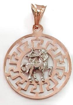 Ювелирная  подвеска из серебра с позолотой Стрелец