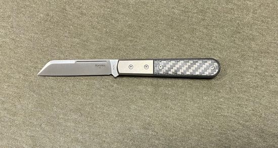 Складной нож Lion Steel "BARLOW Dom" L/CK0115 CF c клинком из стали Böhler M390 Microclean®, рукоять титан / карбон