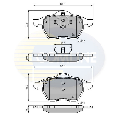 COMLINE - CBP0715-CML - Brake Pad Set, disc brake