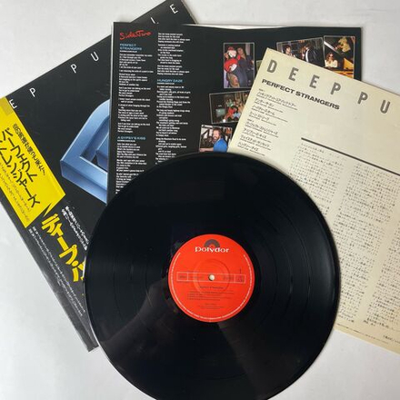 Винтажная виниловая пластинка LP Deep Purple Perfect Strangers (Япония 1984) (Оби) Wasted Sunsets
