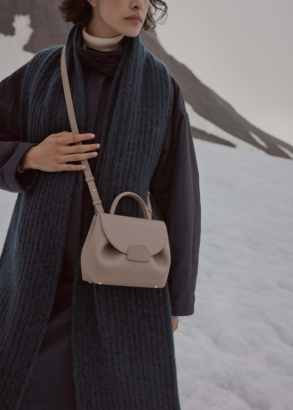 Сумка Polene Numéro Un Nano EDITION TEXTURED TAUPE