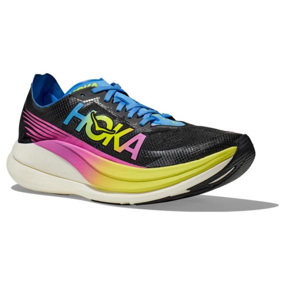HOKA ONE ONE Rocket X Беговые кроссовки Низкие Черно-розовые Унисекс