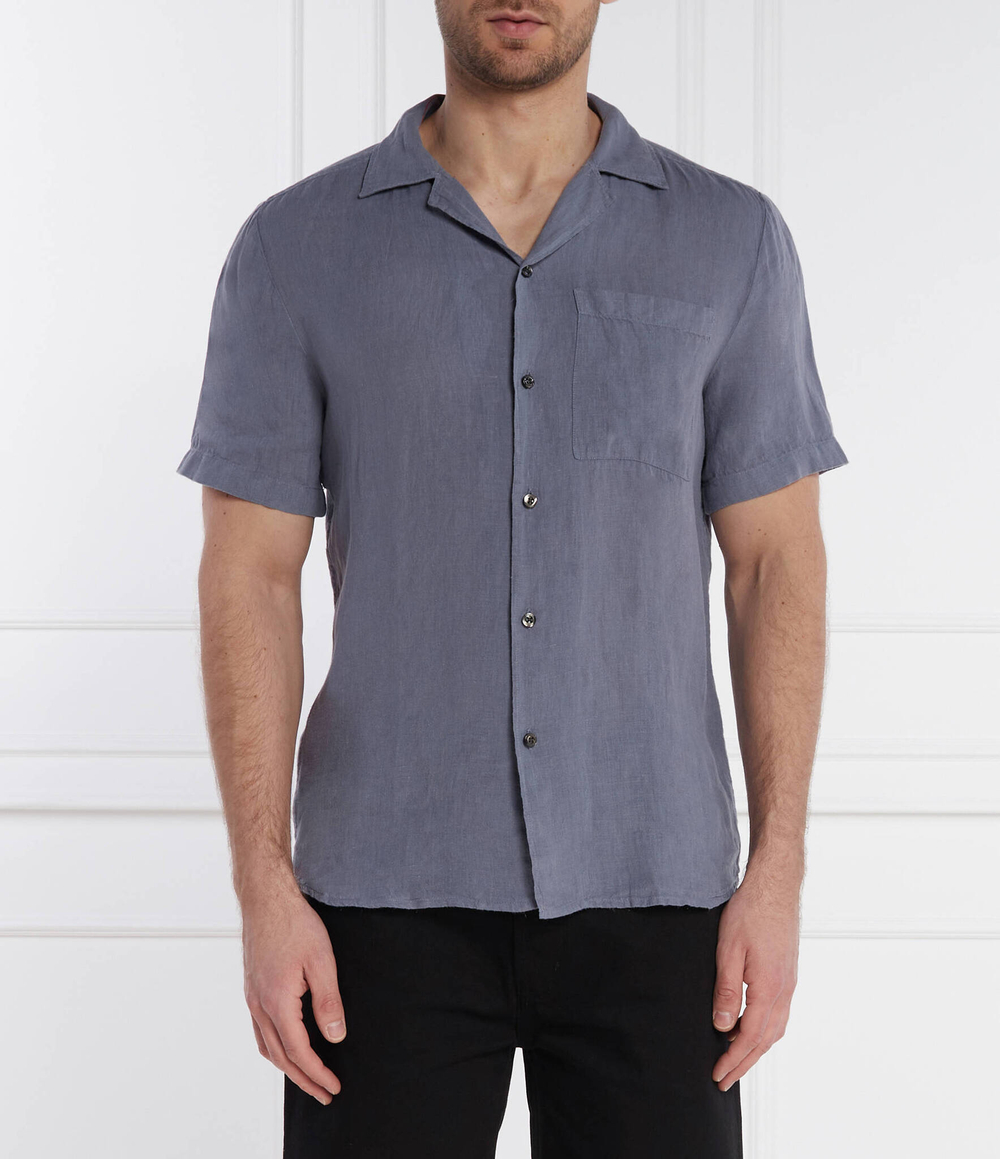 Льняная рубашка Ellino HUGO - темно-синий(50490761)