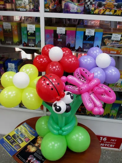 Букет с божьей коровкой