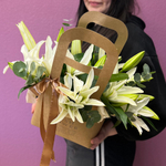 Крафт сумочка с лилиями #69
