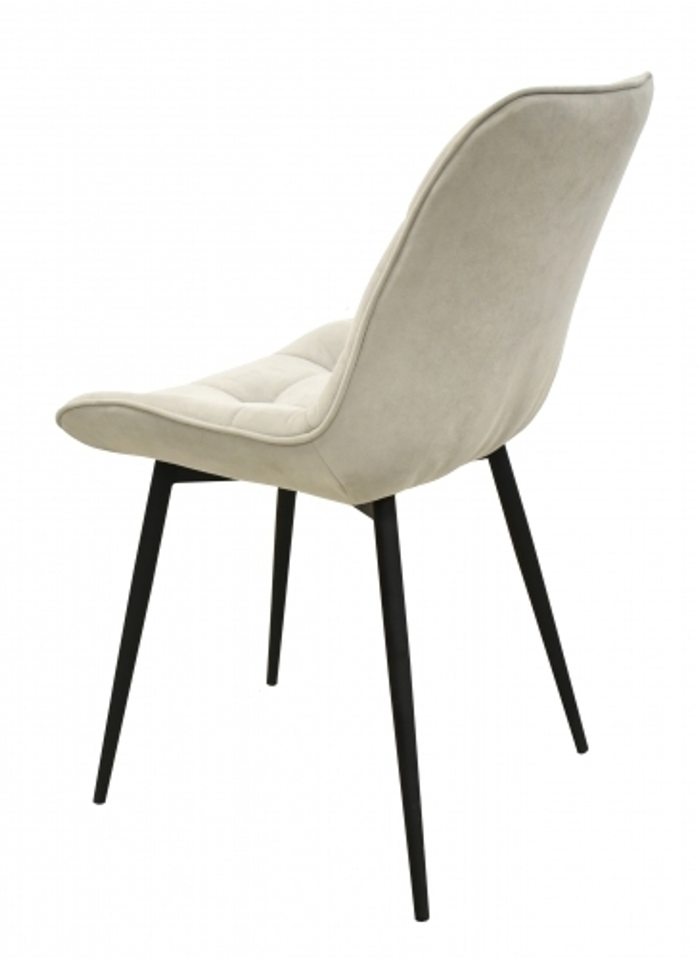 Стул "Флоренция" поворотный эмаль Черный Муар ткань велюр серый