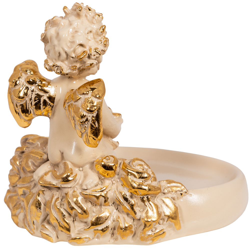 Мыльница Ангел с розами Айвори