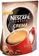 Кофе растворимый Nescafe Classic Crema с пенкой, пакет 60 г