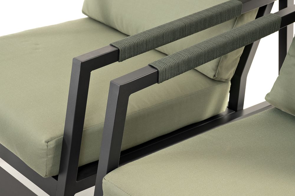 "Лилия" лаунж-зона 4-местная из алюминия, цвет серо-зеленый