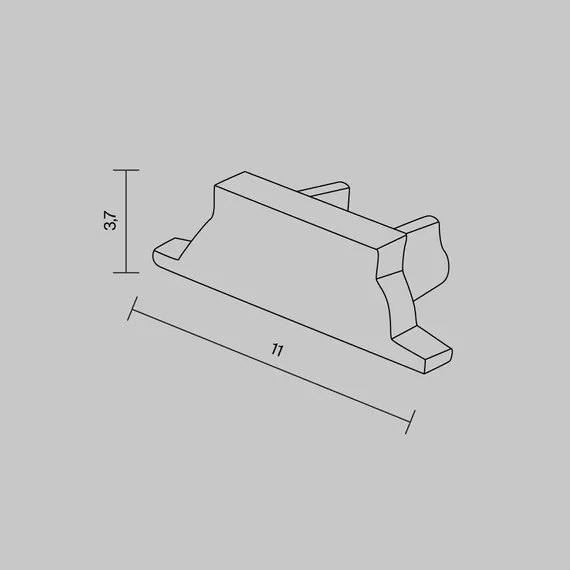 Комплект заглушек (для профиля ALM-1103-B-2M) 2 шт. ALM-1103-B-EC 642093 Led Strip 642093