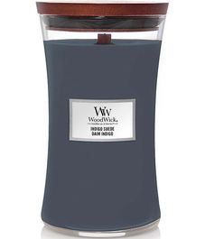 Индиго замша, ароматическая свеча, WoodWick