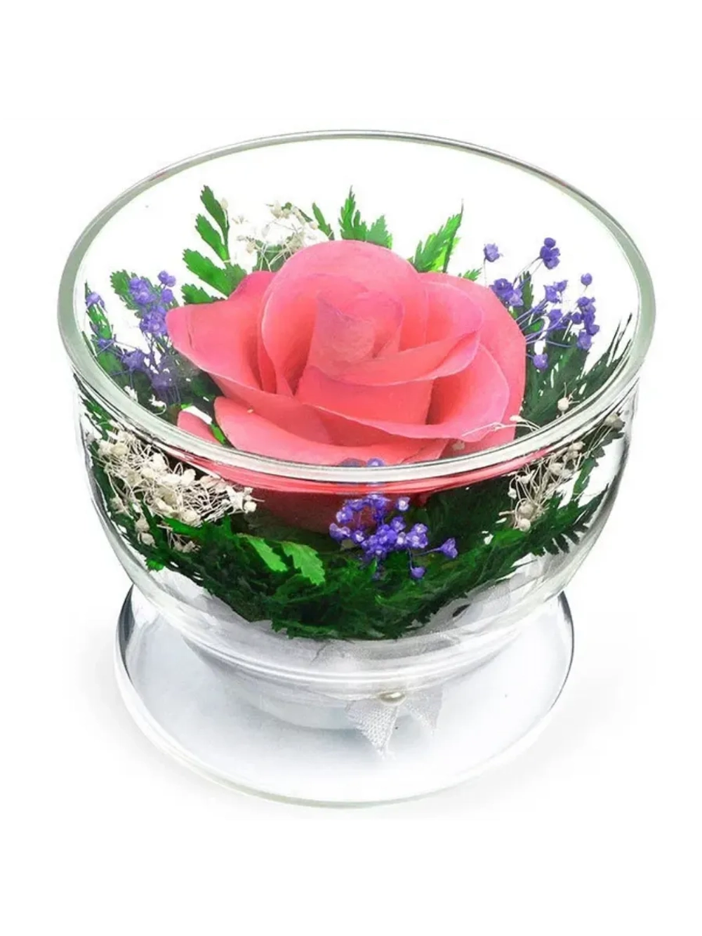 натуральные цветы в стекле, вакуум