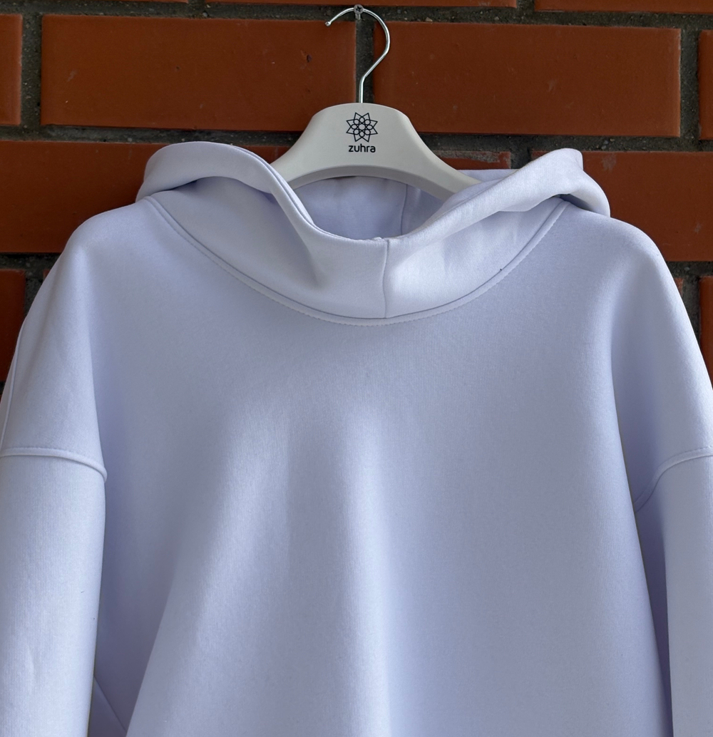 Худи / белый/ унисекс / начес