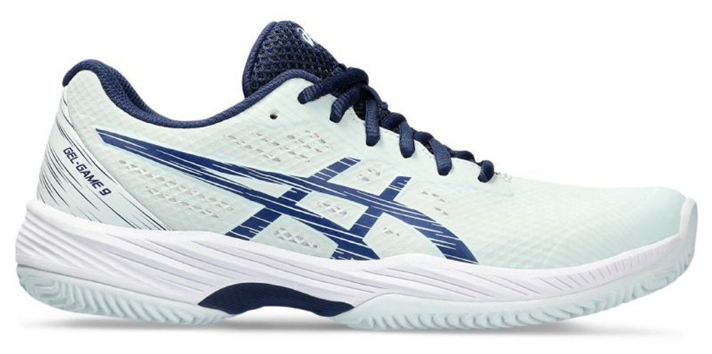 Женские теннисные кроссовки Asics Gel-Game 9 Clay/OC - pale mint/blue expanse