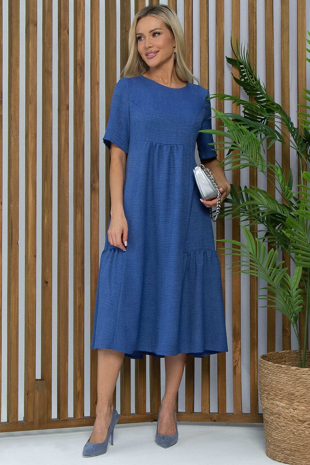 Платье Воздушный поцелуй (джинс) П13491-18М LT Collection (Акция)