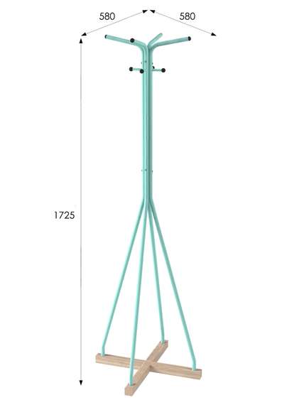 Вешалка напольная Галилео 218 бирюзовый/шимо