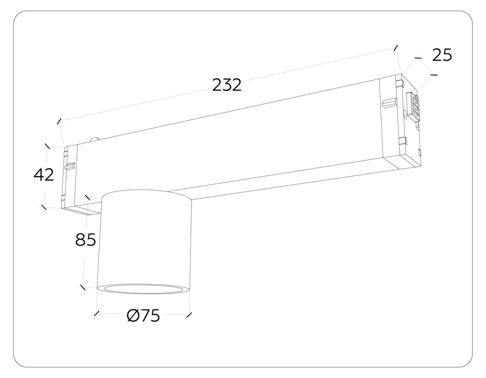 Светильник светодиодный диммируемый для шинопровода Magnetic 220V GL1241 WH белый IP20 7W 3000K-6400K 24° D75*85