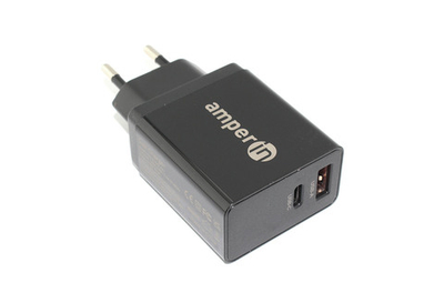 Блок питания (сетевой адаптер) Amperin USB-А, USB-C (YDS-TC045-011) 45W, black