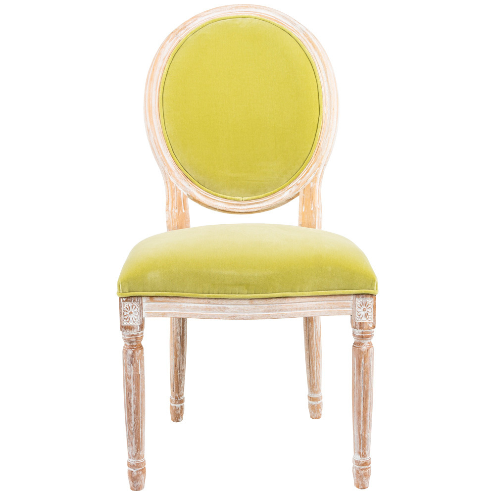 Стул Луи - Липовый цвет бархат белый жемчуг Объект мечты