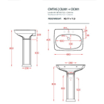 Раковина Artceram Civitas CIL001 01 00 *1 подвесная 68 см, цвет белый