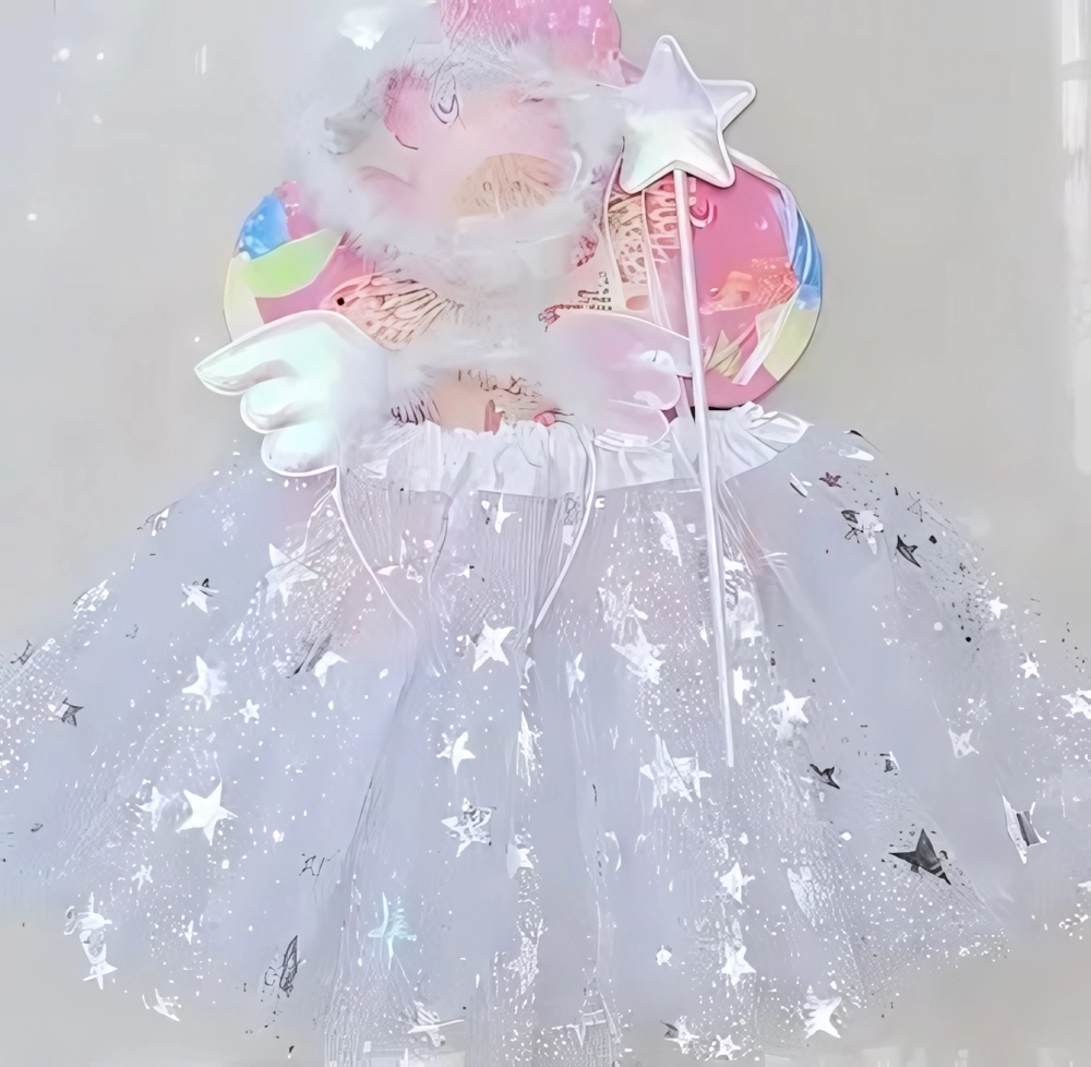 Карнавальны костюм «Звездное небо» (юбка,ободок,волшебная палочка)