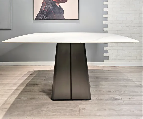 Стол Icon Square, 135х135 см, керамогранит Calacatta