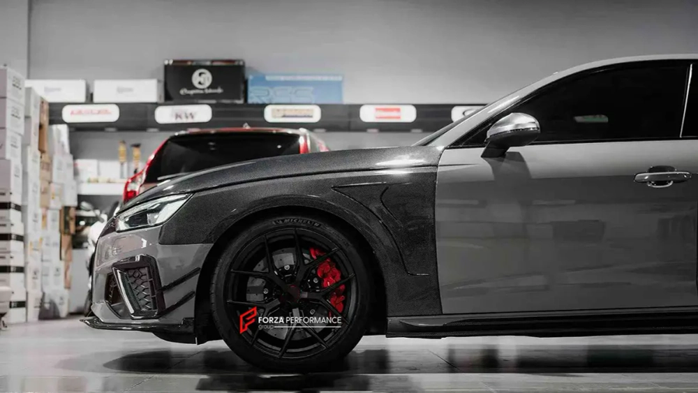 Карбоновый обвес для AUDI S4 AVANT RS4 B9 2019+ Ауди аэродинамический обвес