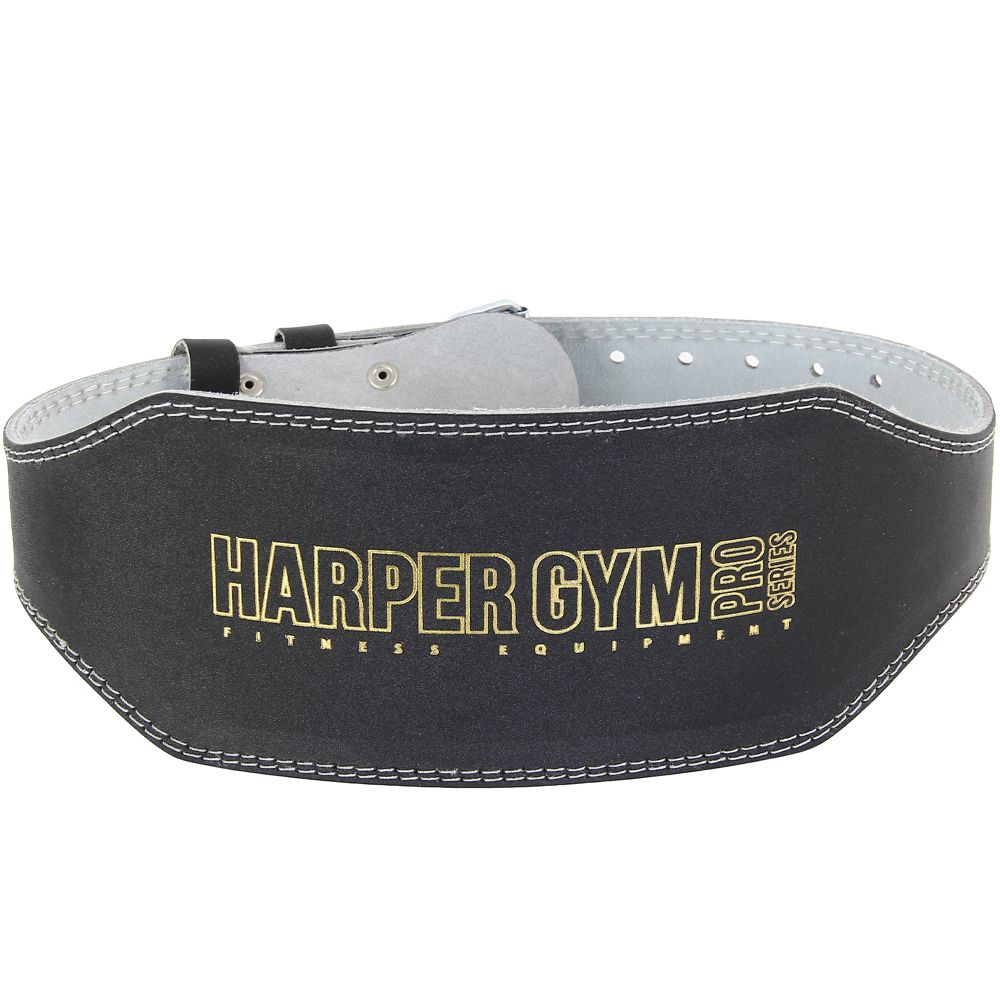 Пояс для т/а (широкий)  Harper Gym Pro Series  JE-2622 черный нат.кожа M